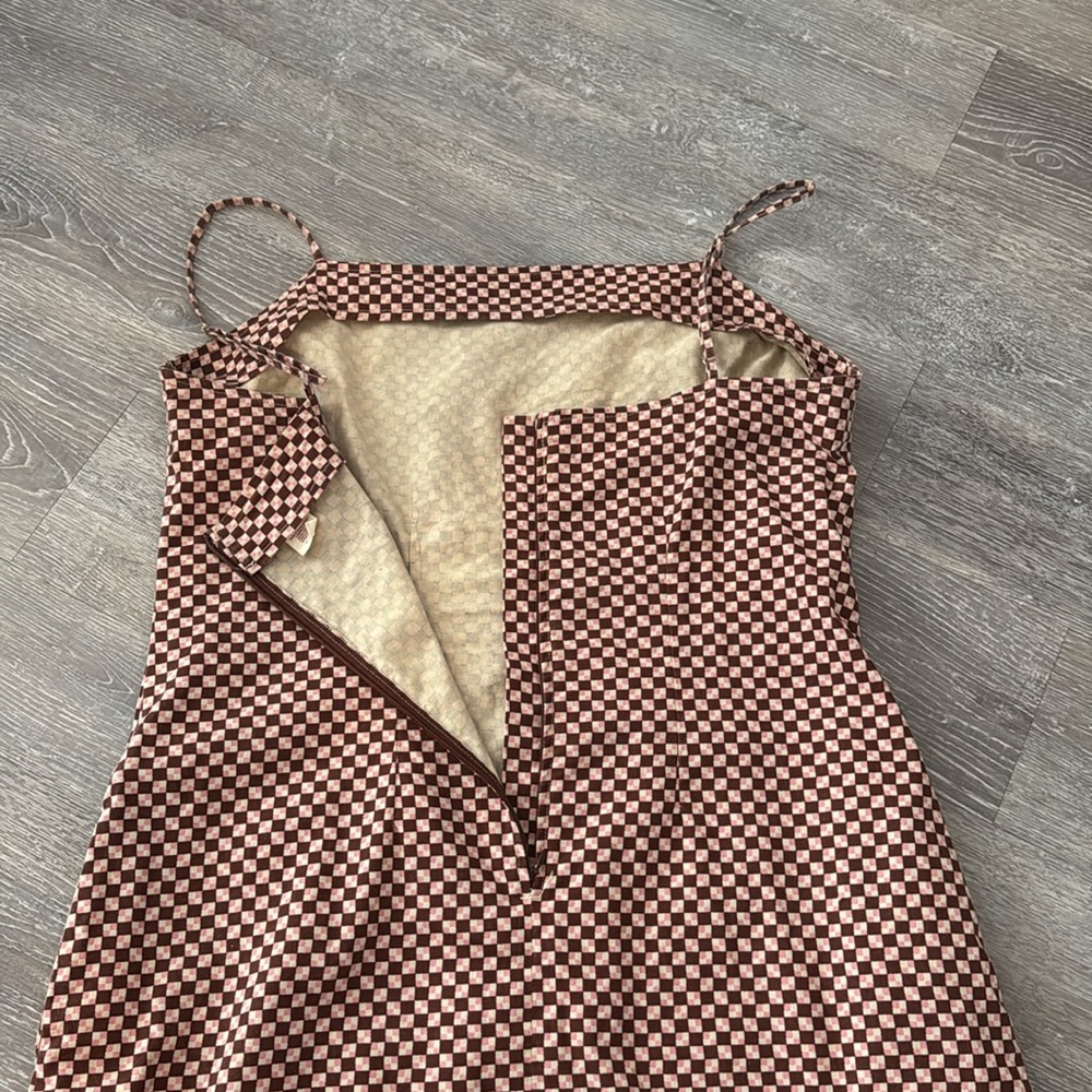 Levi's Danny Dress in Mahogany Checker - Picture 8 of 12